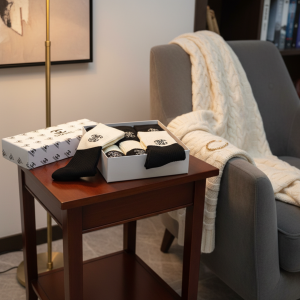 Chanel Style Black White Cotton Socks Set