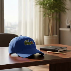 Lacoste Blue Cotton Adjustable Baseball Cap