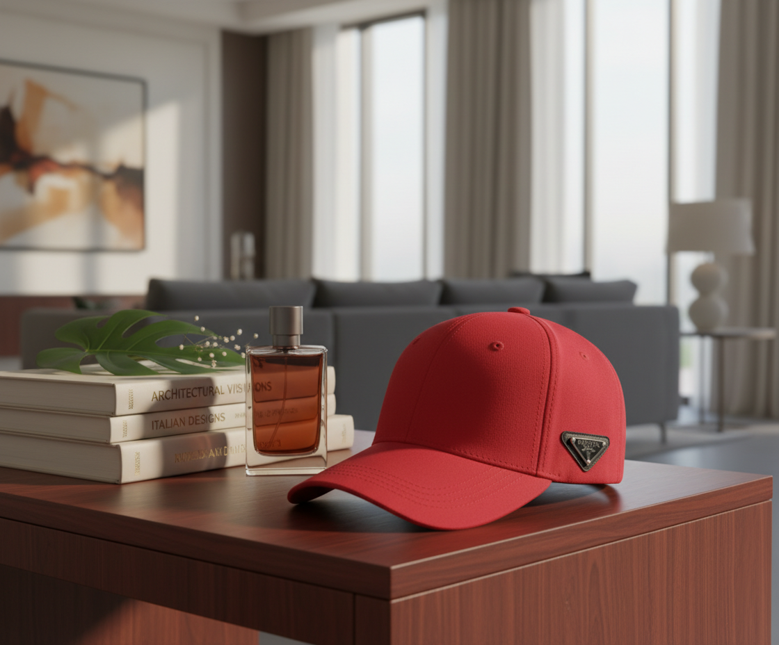 Prada Red Cotton Adjustable Baseball Cap