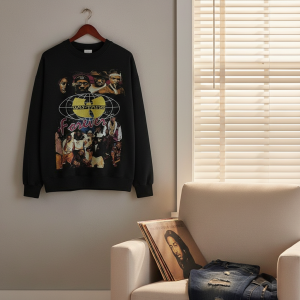 Vintage Graphic Hip Hop Streetwear Black Sweatshirt