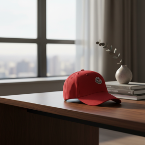 Moncler Red Cotton Adjustable Baseball Cap