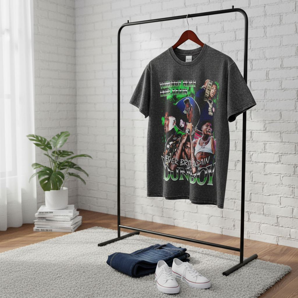 YoungBoy Graphic Print Hip Hop Street Style T-Shirt