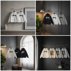 Stussy Graphic Print Pullover Hoodie for Men Women