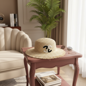 Chanel Straw Sun Hat Summer Beach Fashion Accessory