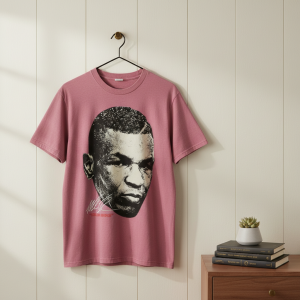 Vintage Graphic Print Pink Unisex Casual T-Shirt