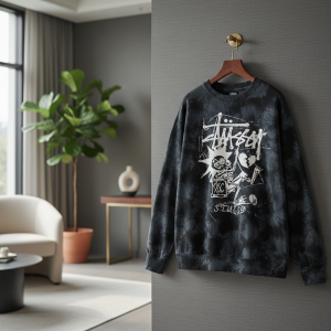 Stussy Tie Dye Long Sleeve Graphic T-Shirts