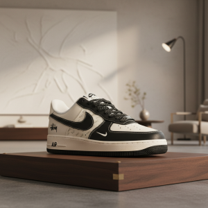 Stussy Black White Air Casual Sneakers