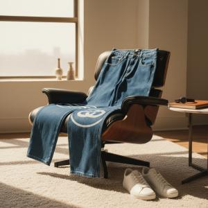 Stussy Men’s Blue Denim Jeans Streetwear Pants