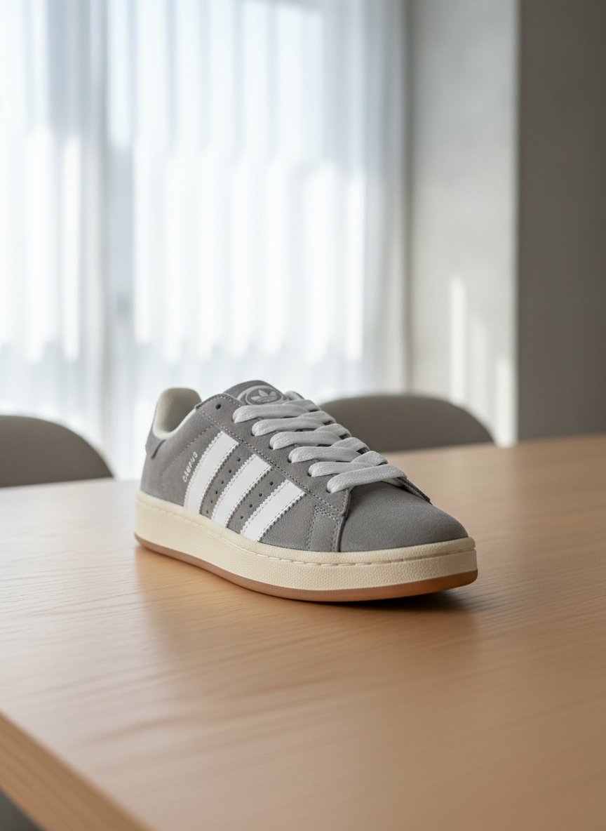 Adidas Campus Grey Suede Casual Sneakers for Men Women