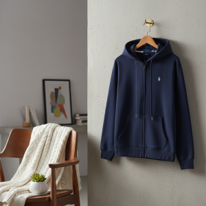 Ralph Lauren Navy Zip Up Hoodie