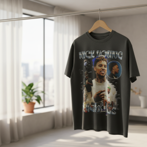 Vintage Streetwear Graphic Print Oversized Black T-Shirt