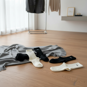 Dior Classic Cotton Crew Socks 5 Pairs Black White