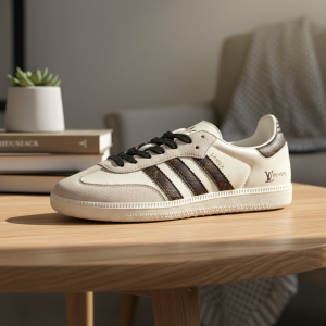 Adidas Samba Classic Brown Stripe Sneakers