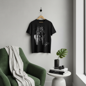 Black Graphic Streetwear Unisex Cotton T-Shirt