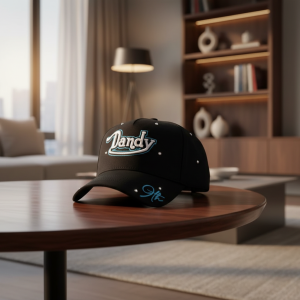 Dandy Hats Black Embroidered Baseball Cap