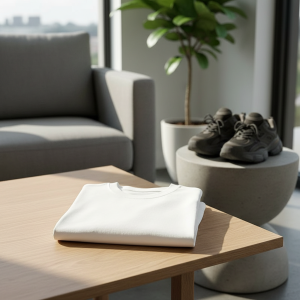 Basic White Cotton Crew Neck Unisex T-Shirt