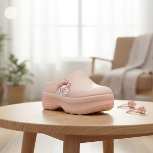 Adidas Pink Cat Platform Clogs Cute Cartoon Shoes