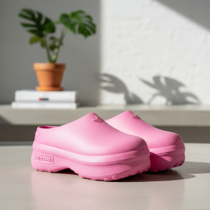 Adidas Pink Slip On Foam Clogs Comfortable Shoes