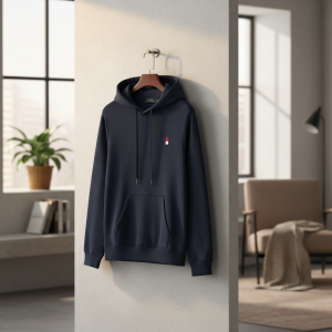 Ralph Lauren Men Navy Blue Hoodie Pullover Sweatshirt