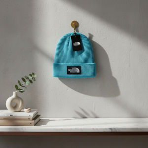The North Face Sky Blue Knit Beanie Hat