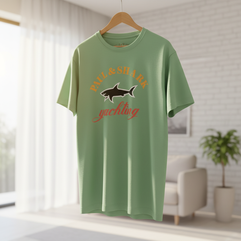 Paul & Shark Yachting Green Graphic Logo T-Shirt