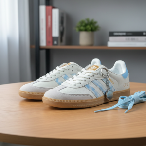 Adidas Light Blue White Casual Sneakers for Men