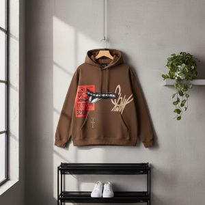 Travis Scott Brown Graphic Streetwear Hoodie