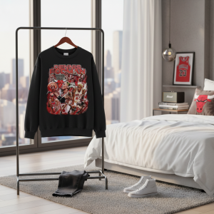 Vintage Chicago Bulls Graphic Print Hoodie Sweatshirt