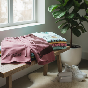 Cactus Jack Burgundy Graffiti Handprint Cotton Shorts