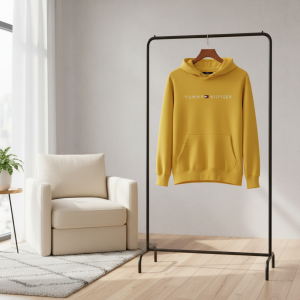 Tommy Hilfiger Yellow Logo Print Pullover Hoodie