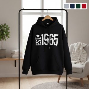 EST 1965 Vintage Graphic Print Hoodie
