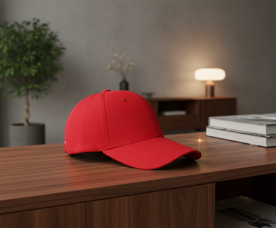 Moncler Red Cotton Adjustable Baseball Cap