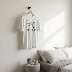 ARE'TDRVX Dinosaur Skeleton White Cotton T-Shirt