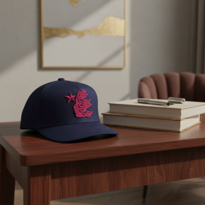 Hellstar Navy Baseball Cap Embroidered Flame Star Hat
