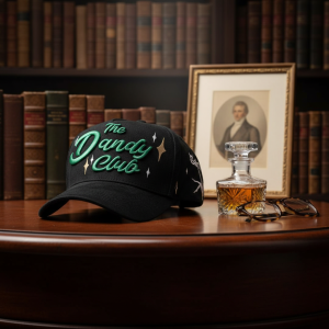 Dandy Club Black Embroidered Baseball Cap
