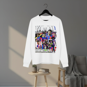 Barcelona Graphic Print Long Sleeve T-Shirt