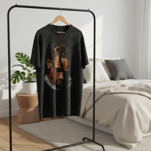 Vintage Graphic Streetwear Oversized Black Cotton T-Shirt