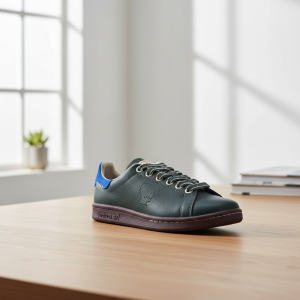 Adidas Casual Leather Sneakers Black Blue Shoes