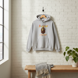 BAPE Ape Head Logo Gray Hoodie