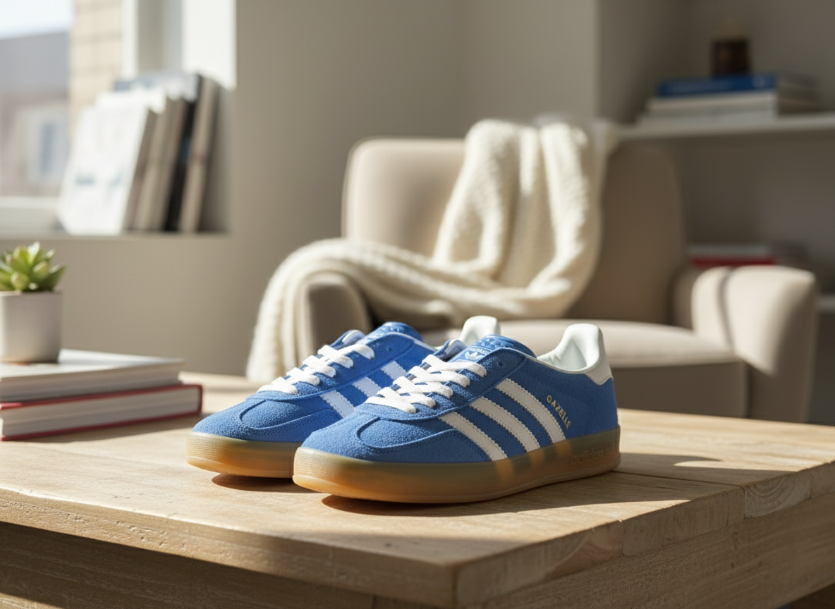 Adidas Gazelle Blue Suede Sneakers for Men