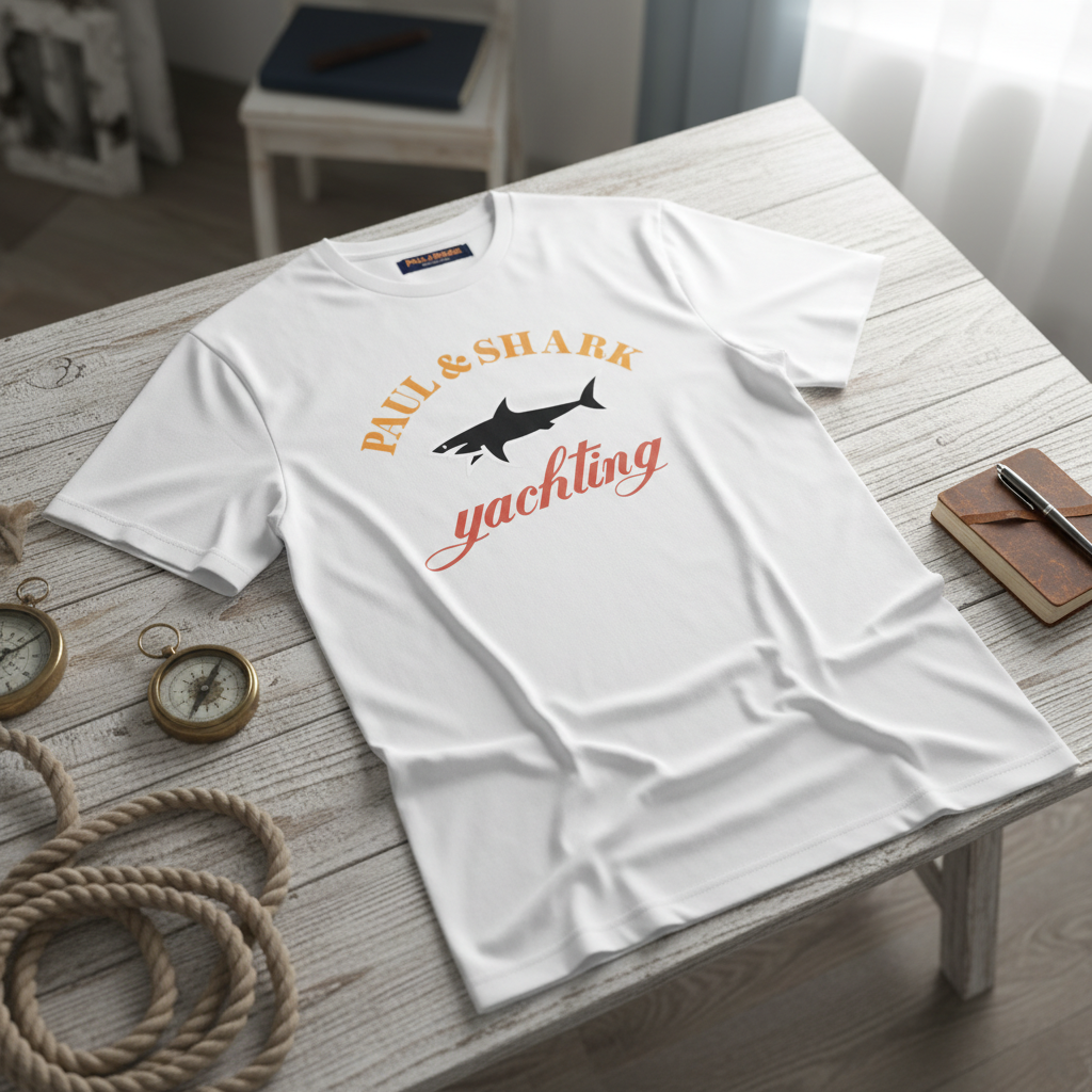 Paul & Shark Yachting Logo White T-Shirt Men