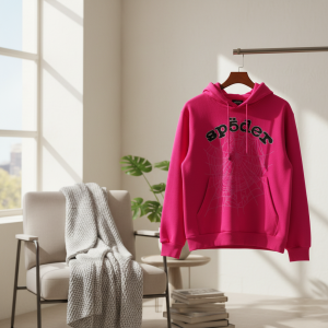 HoodiesSpider Pink Web Graphic Hoodie Sweater