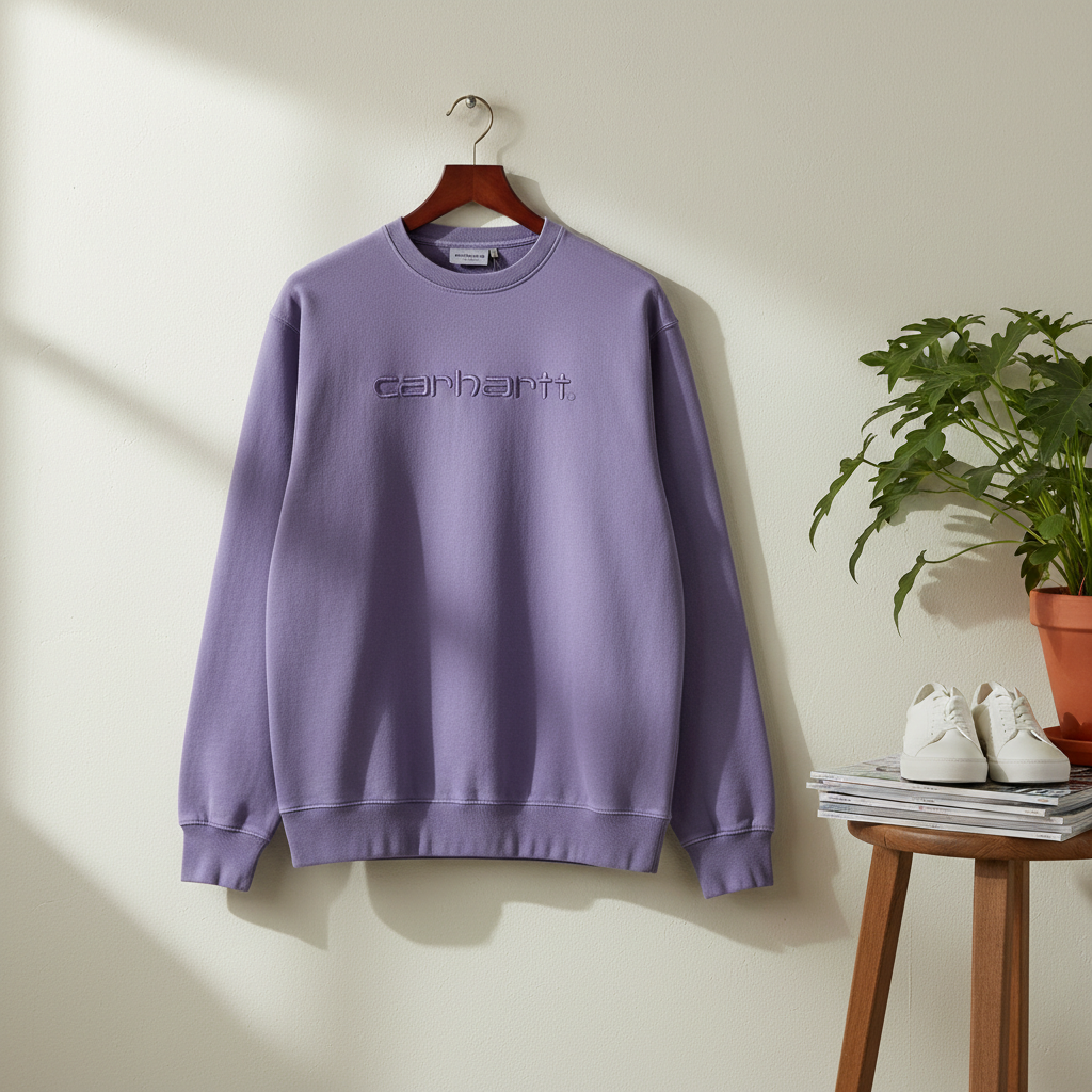 Carhartt Lavender Cotton Crewneck Sweatshirt Unisex