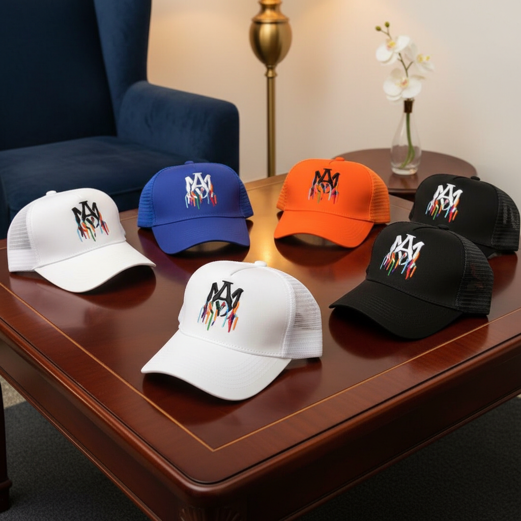 Amiri Logo Embroidered Adjustable Mesh Baseball Cap