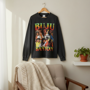 Vintage Reggae Graphic Print Long Sleeve T-Shirt