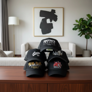 Amiri Black Embroidered Mesh Baseball Caps Fashion