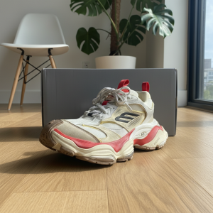 Balenciaga Runner Red White Mesh Sneakers