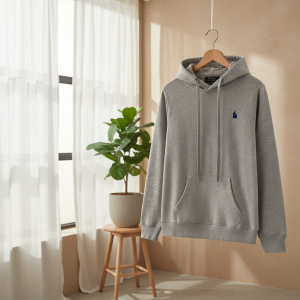 Ralph Lauren Men's Gray Pullover Hoodie Sweatshirt