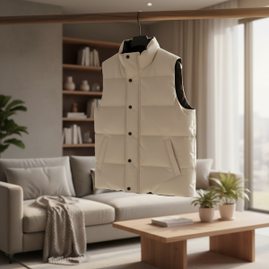 Loewe Padded Beige Sleeveless Down Jacket Vest