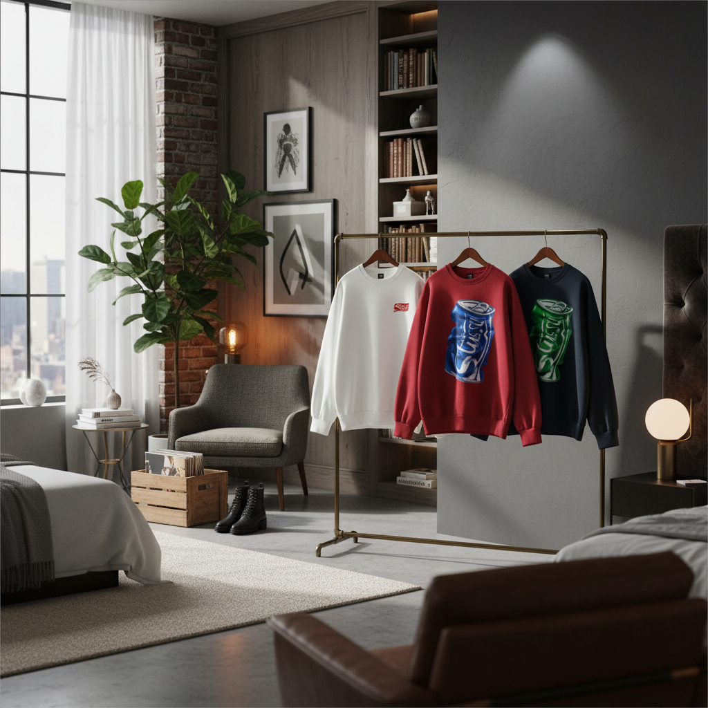 Stussy Soda Can Printed Casual Sweatshirt